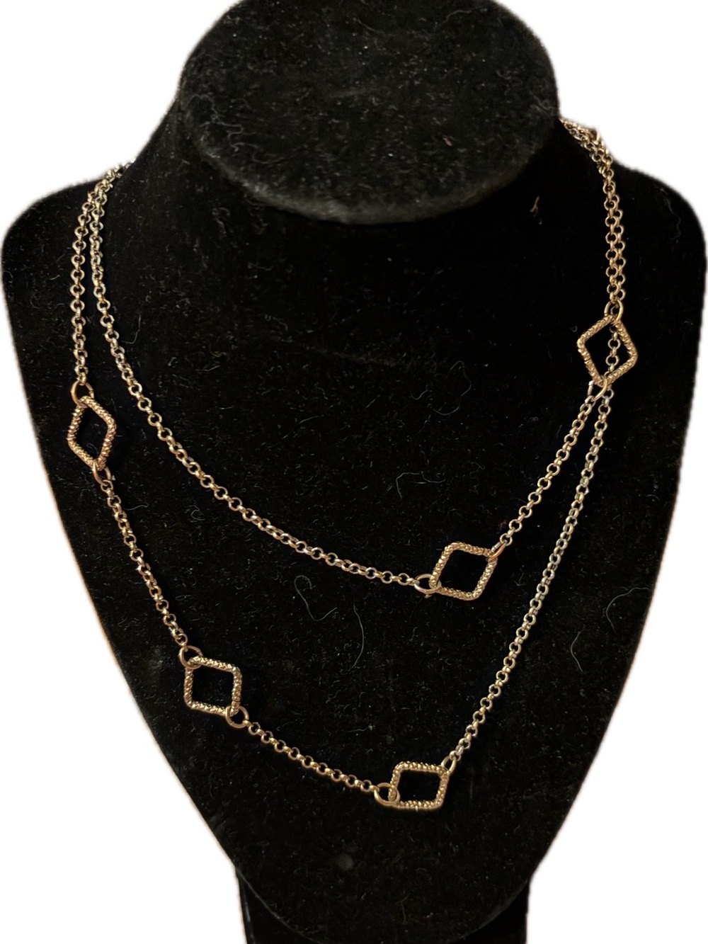 Gold Layered Geometric Link Necklace - Women Jewelry